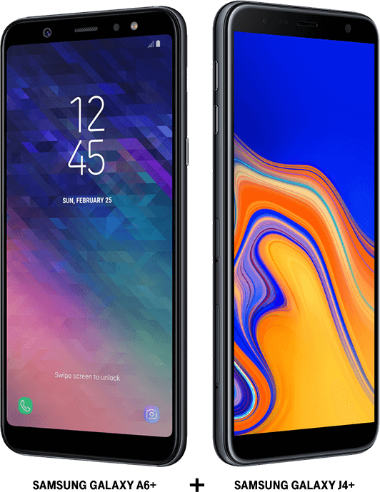 samsung galaxy A6 + samsung galaxy J4