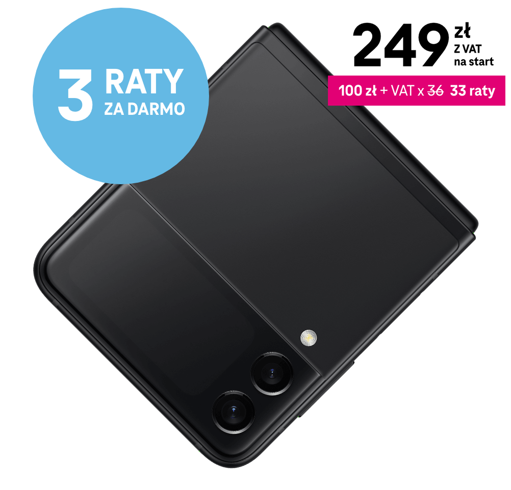 Samsung Galaxy Z Flip3 - Mglista czerń
