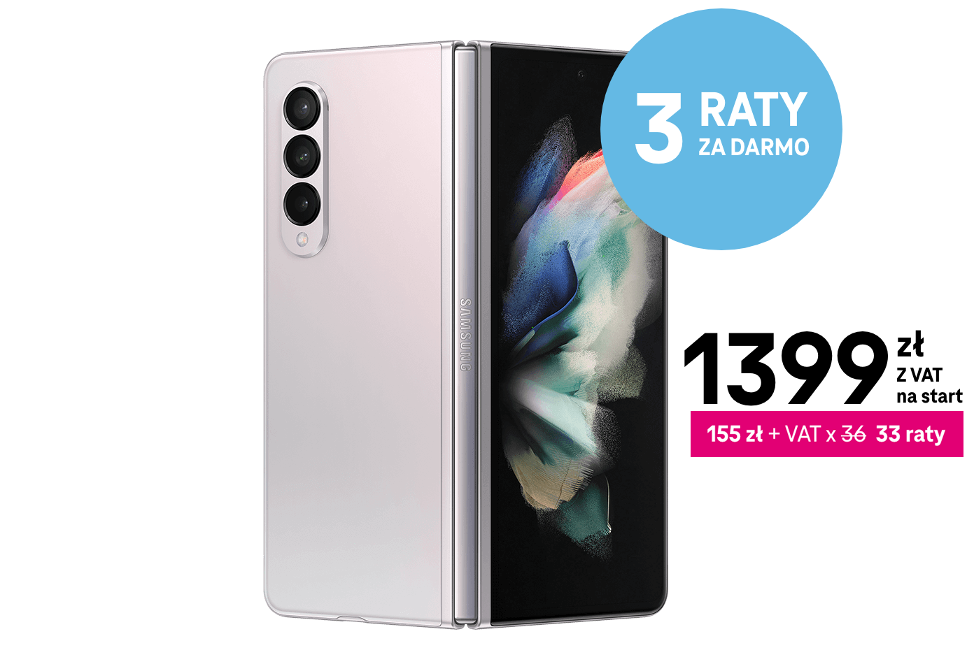 Samsung Galaxy Z Fold3 - Szlachetne srebro