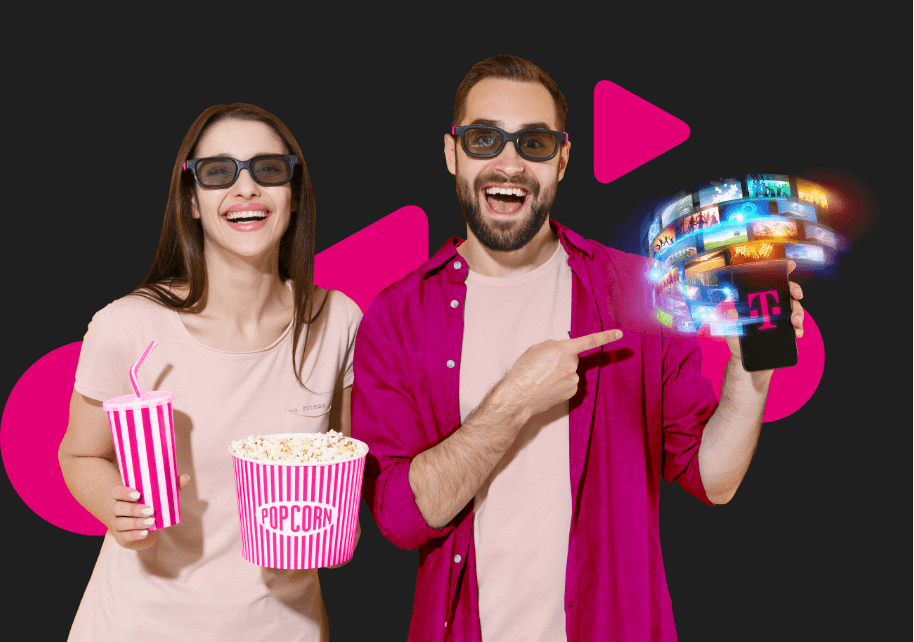 Rozrywka w telefonie z aplikacją T-mobile