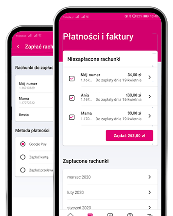 Płać rachunki w aplikacji Mój T-Mobile