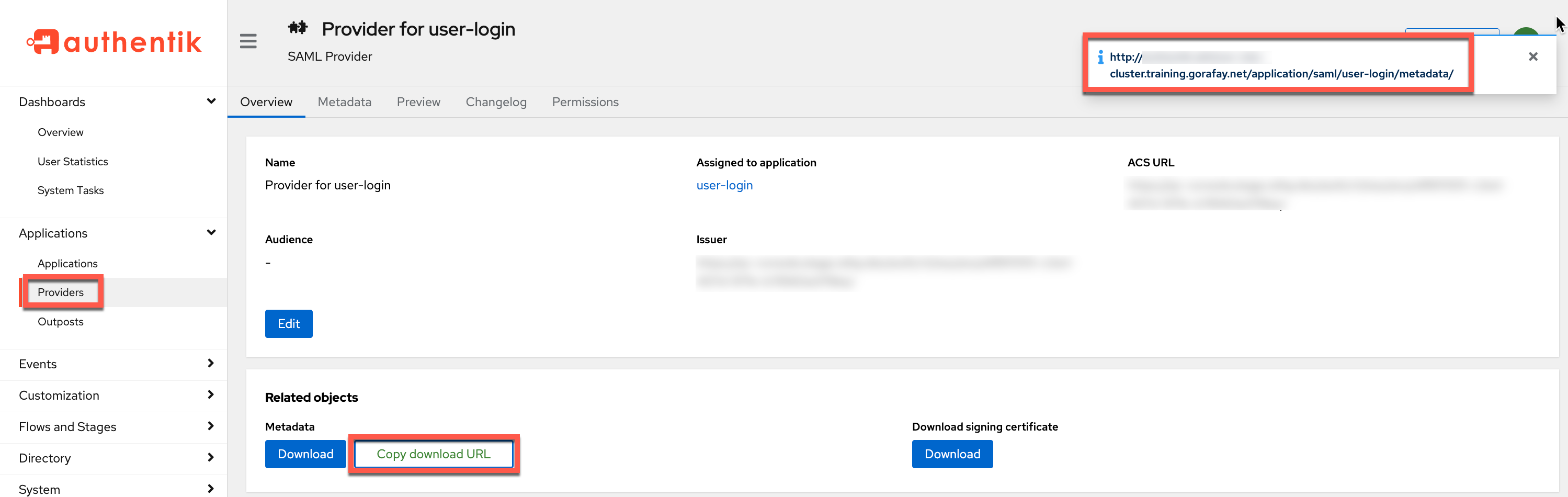 IdP Metadata