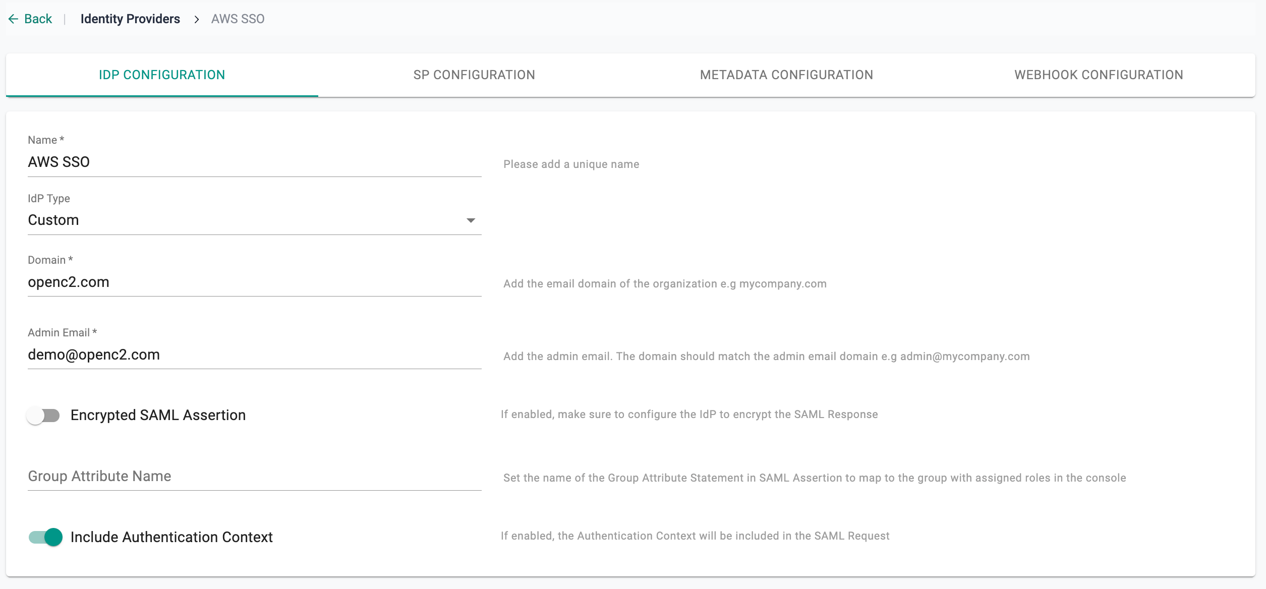 Create IdP