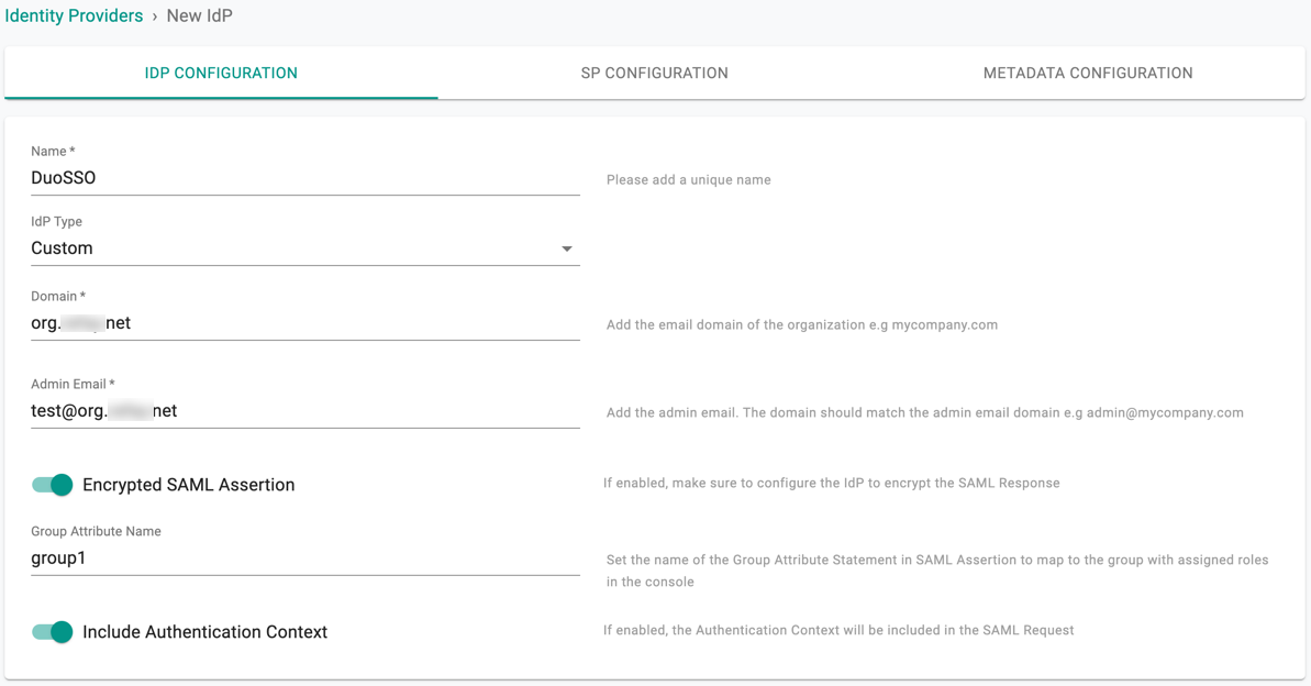 Create IdP