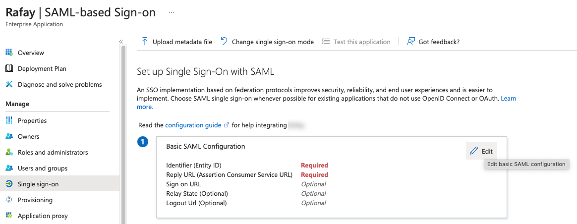 Configure SAML