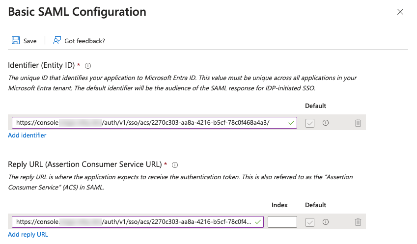 Configure SAML