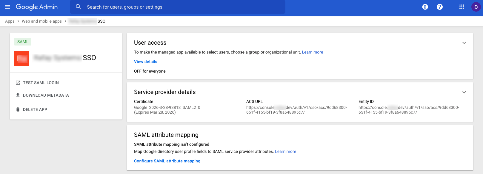 Configure SAML 2