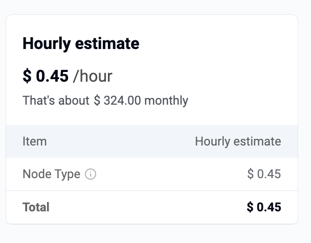 Pod Cost Estimate