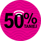 50% taniej