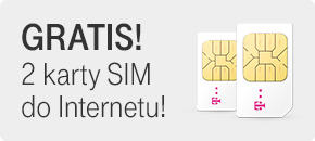 Gratis! Do każdej taryfy otrzymasz dodatkowo: 2 karty SIM do Internetu! ze wspólnym pakietem danych, który możesz wykorzystać w dowolny sposób.